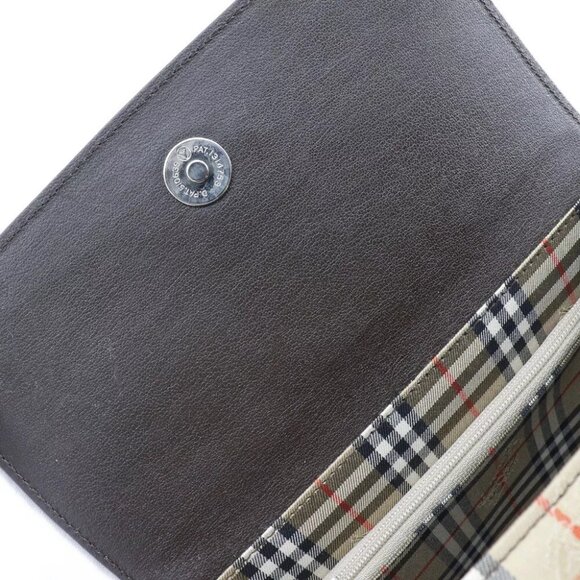 BURBERRY box Handbag Nova Check Brown Calfskin Women - Picture 4 of 9